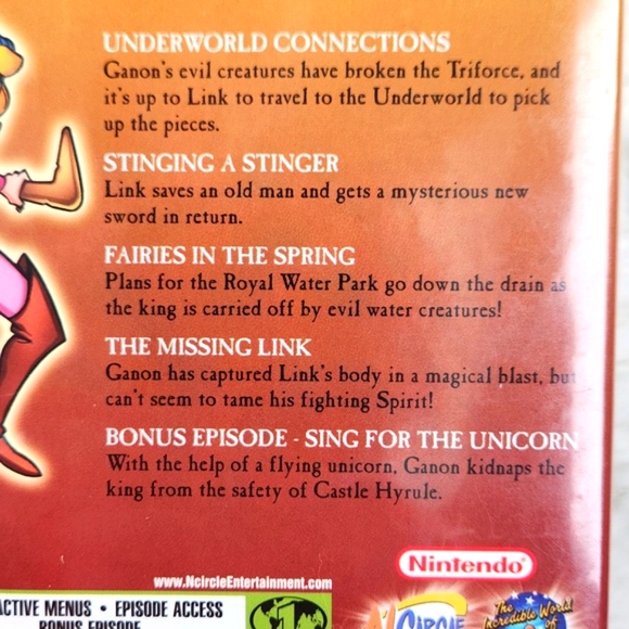 THE LEGEND OF ZELDA DVD 5 EPISODES 1989 FAIR condition - Picture 5 of 11